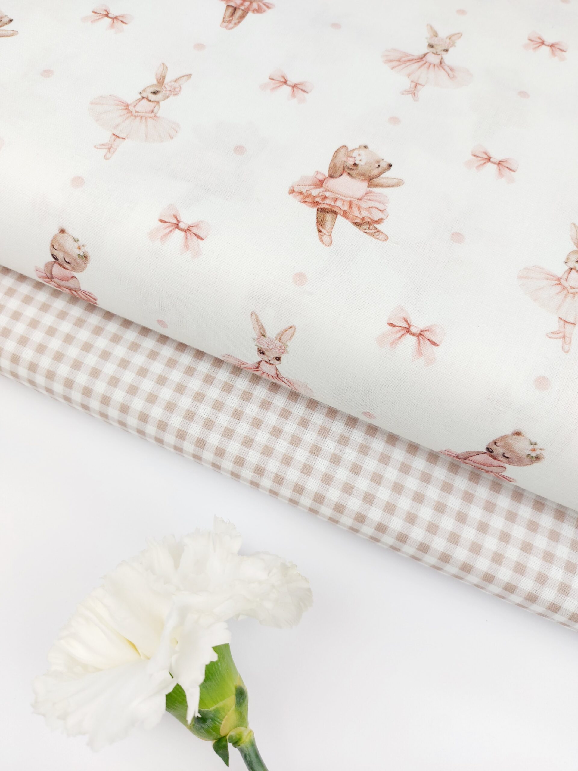 🩰 Popelín Infantil “Dulce Ballet» Popelín 🩰 Popelín Infantil “Dulce Ballet" - Imagen 2