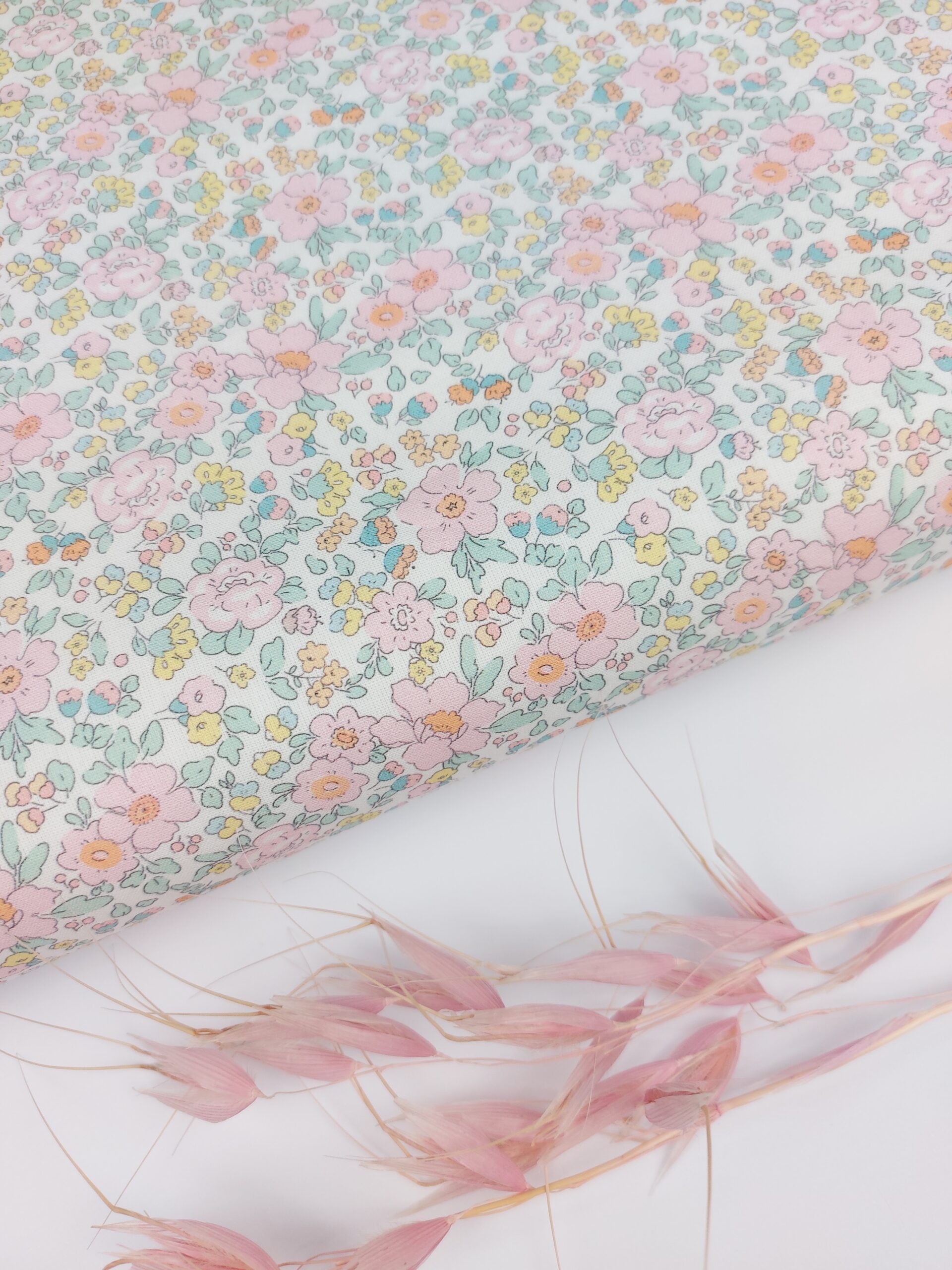 ✨Popelín Flores Verónica Fresa 🌸 Popelín ✨Popelín Flores Verónica Fresa 🌸 - Imagen 3