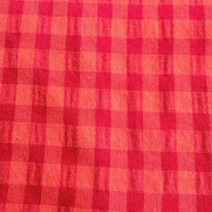 Seersucker Vichy Bicolor Azafr&aacute;n&Cereza Glass 0.7cm Seersucker