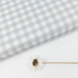 🌼Popelín Vichy » Gris Check» 1 cm