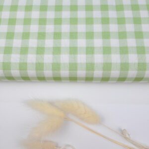 🌼Popelín Vichy » Verde Check» 1 cm