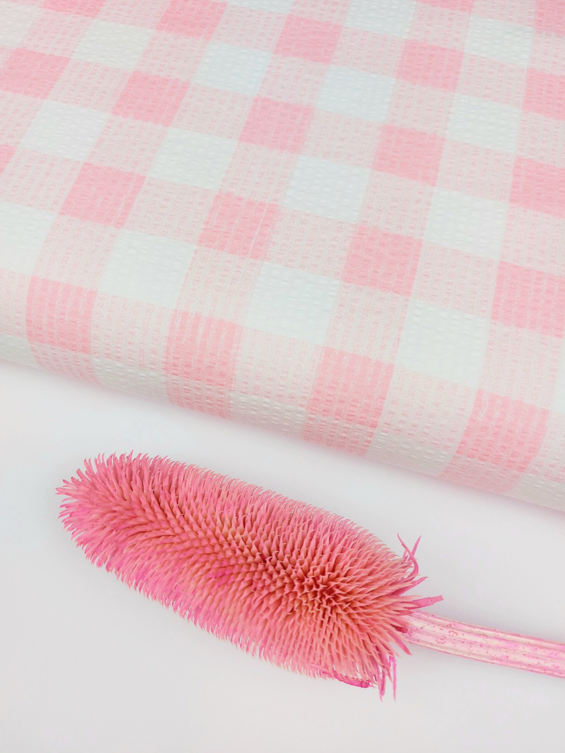 💕Seersucker Vichy Rosa Petit Amour 3cm 💕🧵 Seersucker 💕Seersucker Vichy Rosa Petit Amour 3cm 💕🧵