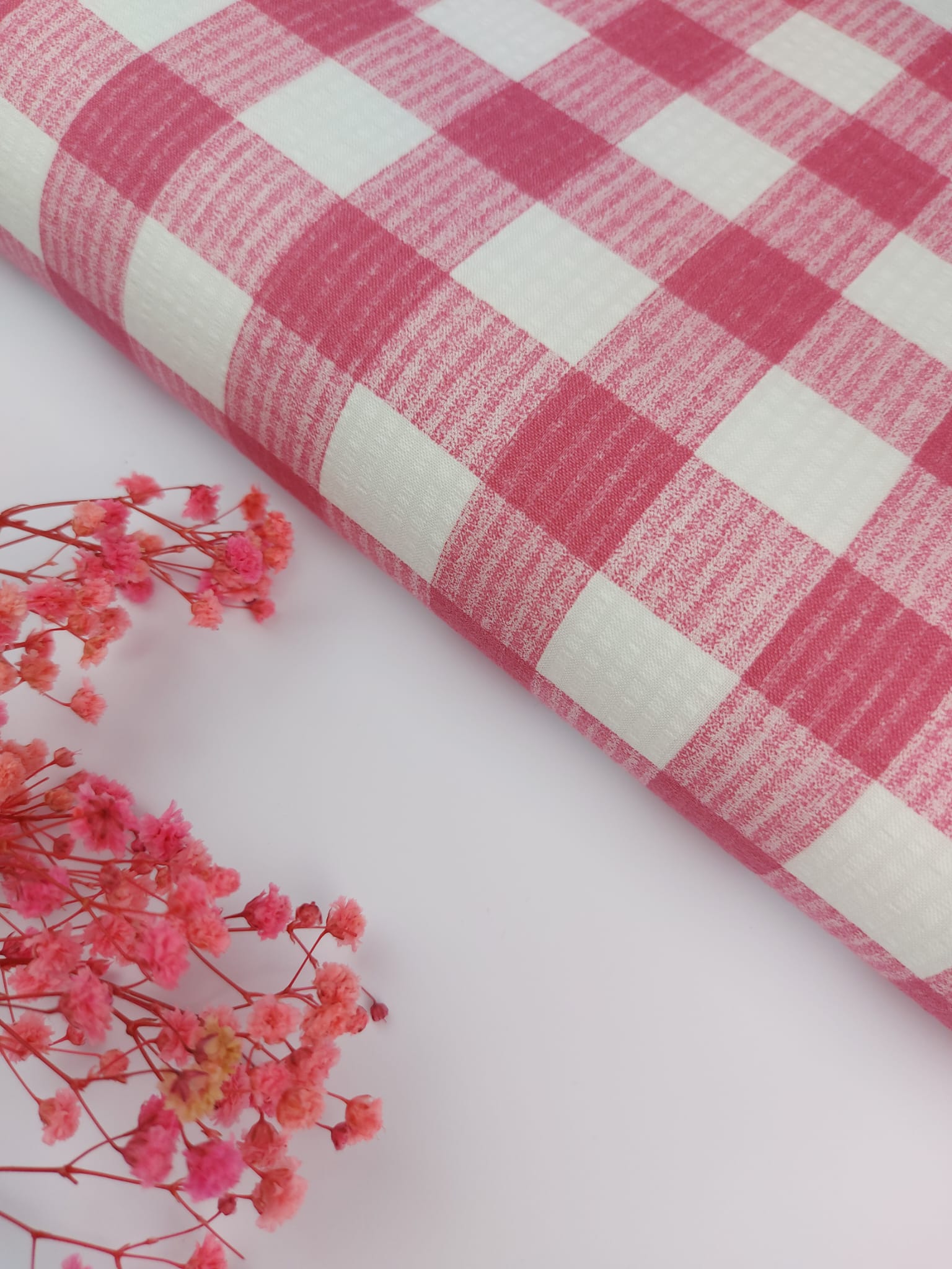 🧵Seersucker Vichy Camelia 3cm 🧵 Seersucker 🧵Seersucker Vichy Camelia 3cm 🧵