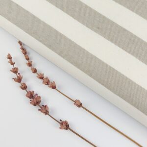 🤍 Jacquard Rayas Candy Natural Chic &ndash; Lino Topo & Blanco Marfil 🌾✨ JACQUARD RAYAS