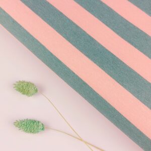 🎀 Jacquard Rayas Candy Rosa Empolvado & Verde Agua Empolvado 🌿💕 JACQUARD RAYAS