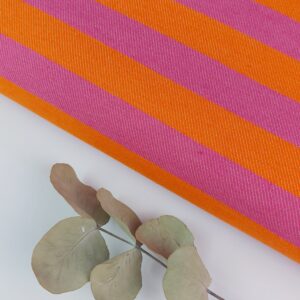 🍊 Jacquard Rayas Candy Sunset &ndash; Naranja Mandarina & Rosa Fucsia 🌸✨ JACQUARD RAYAS