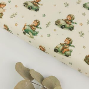 🧸 Popel&iacute;n Infantil Ositos Dulces Viajes en Verde Mint ✈️ Popel&iacute;n