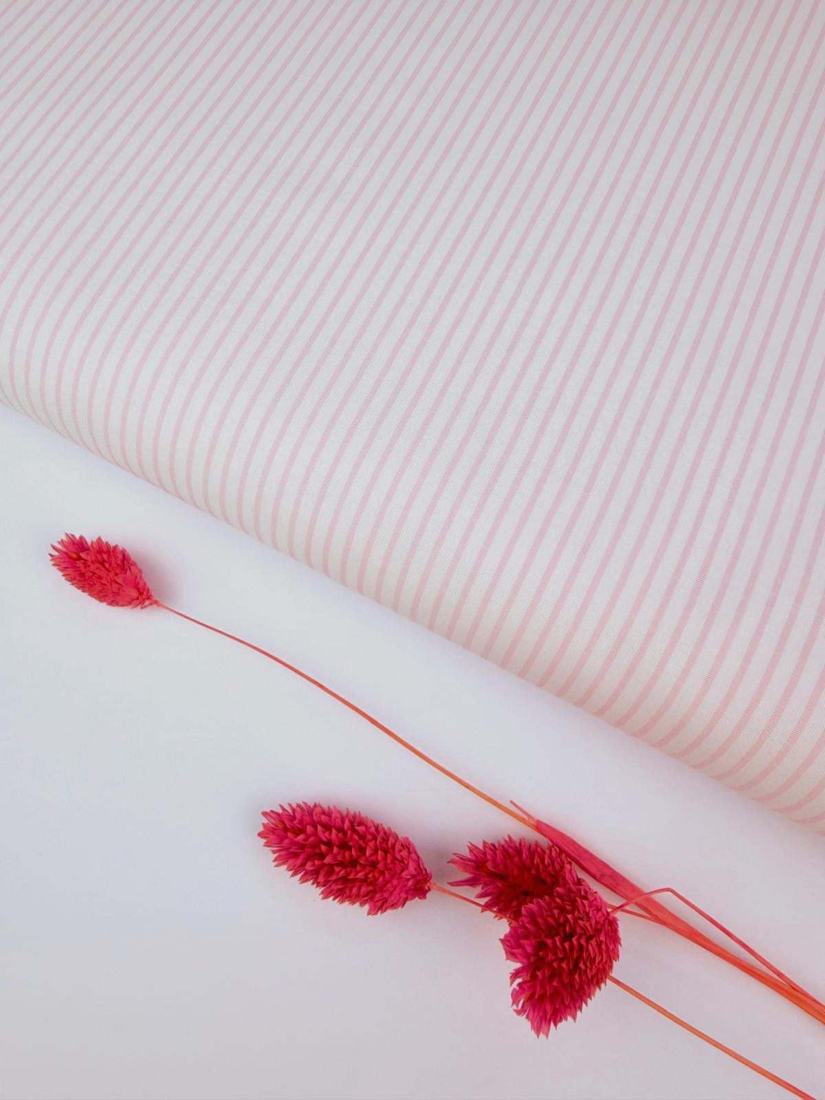 Popelín Rayas Finas Rosa Bebé 2mm Popelín Popelín Rayas Finas Rosa Bebé 2mm